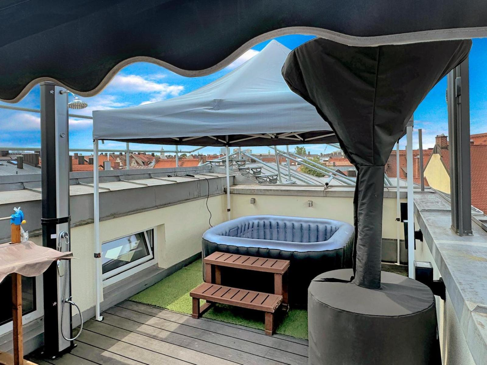 6 Zimmer Maisonette-Penthouse Pool Dachterrasse Luxus Monaco di Baviera Esterno foto